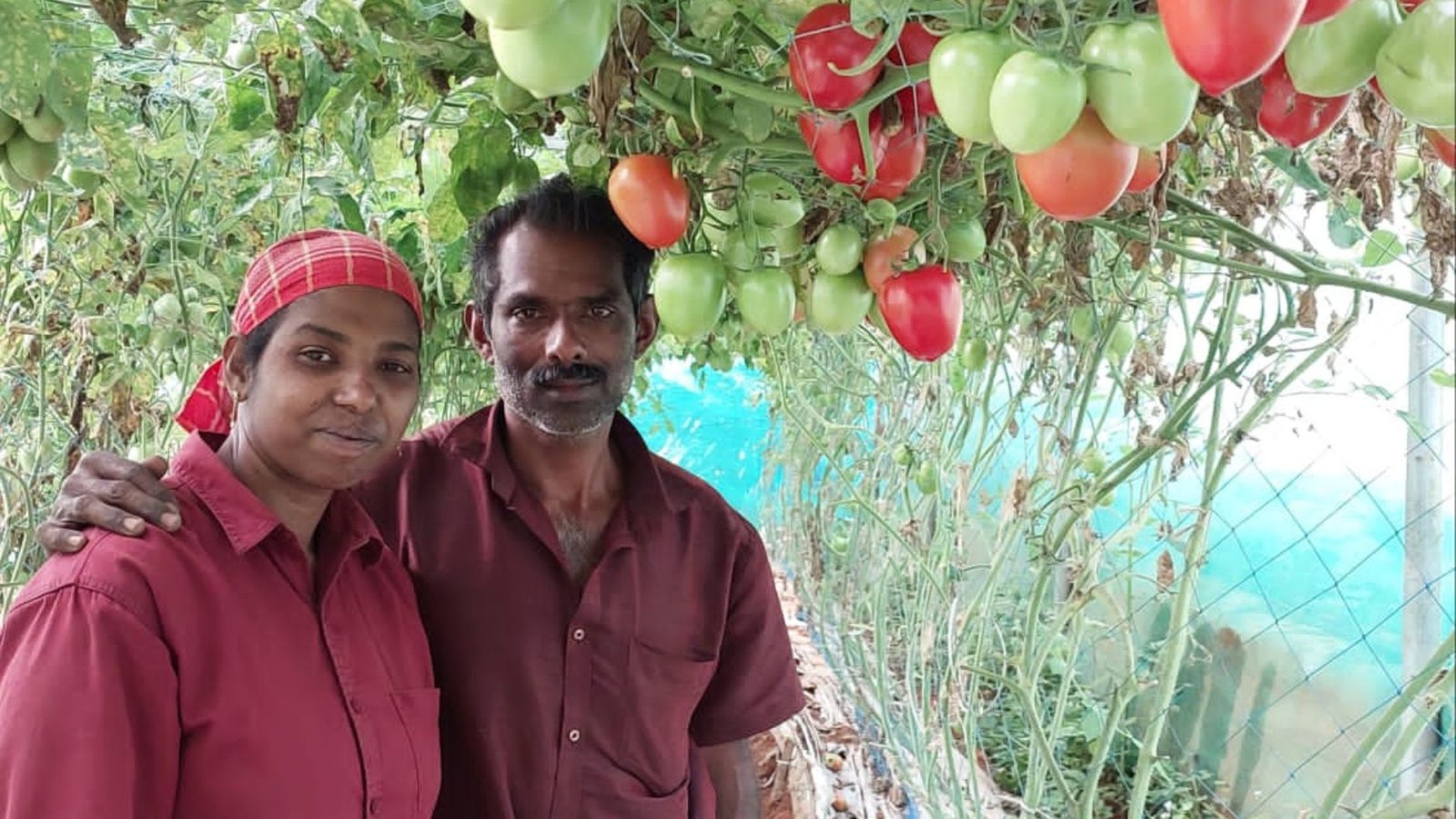 Bincy James and James Francis at their farm in Vandiperiyar, Idukki, Kerala.