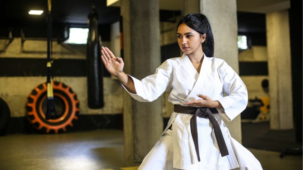 Women Karate training