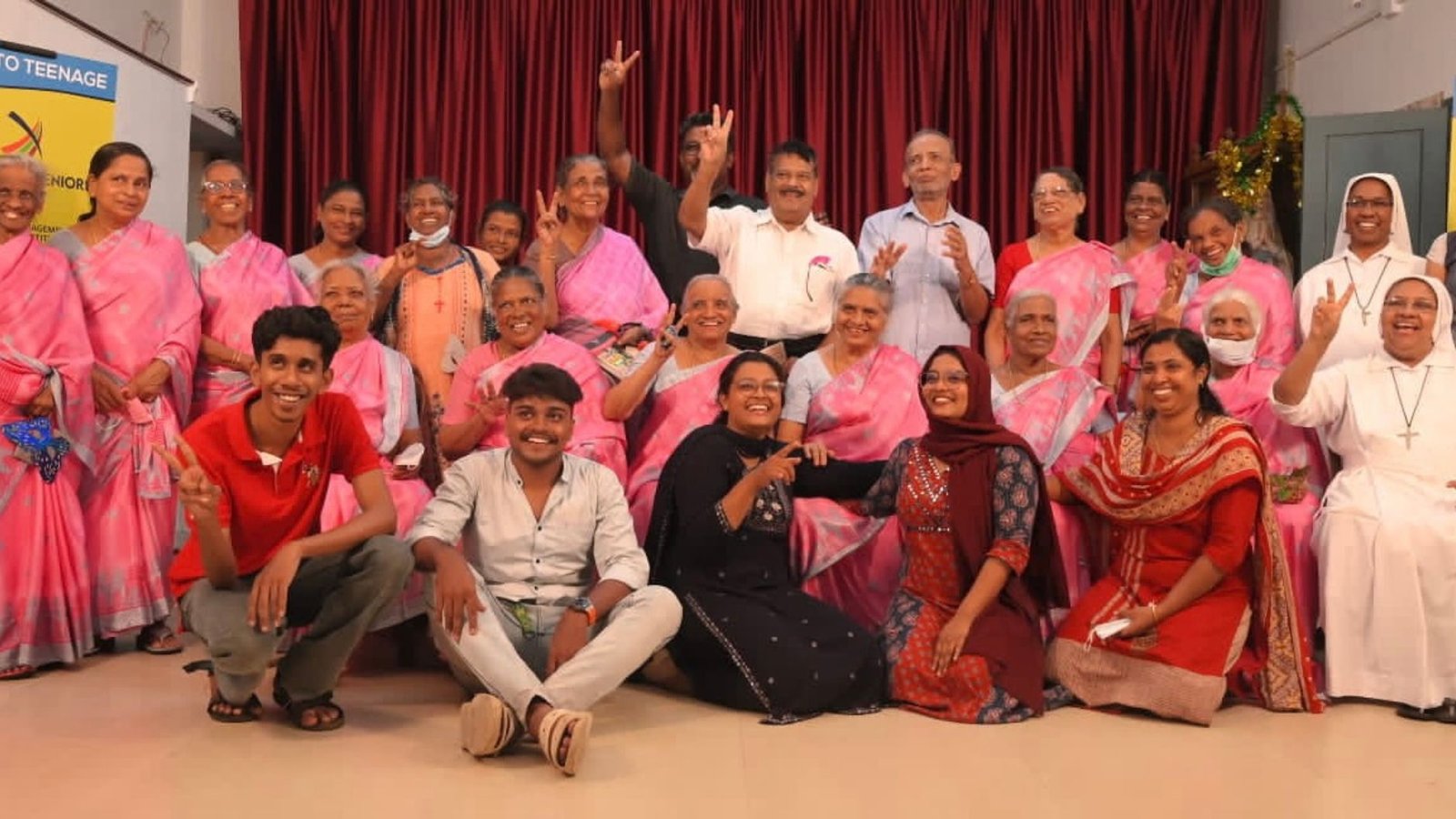 The elderly inmates of House of Providence who are enrolled for the innovative school for senior citizens.