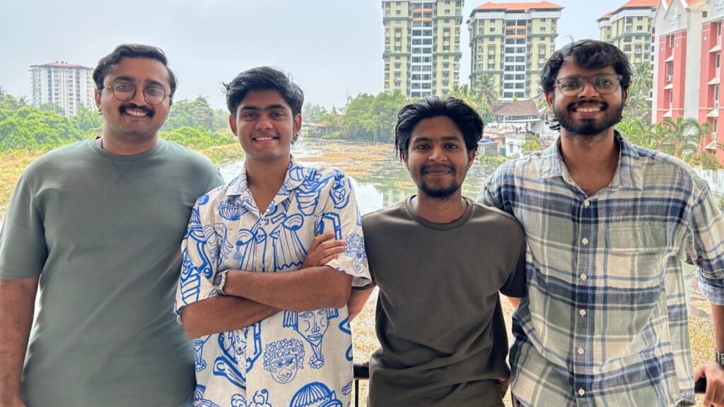 From Right to Left: Sidharth Satheesh, Gagan Dev, Rohan Muraleedharan and Alex Jose Dennis.